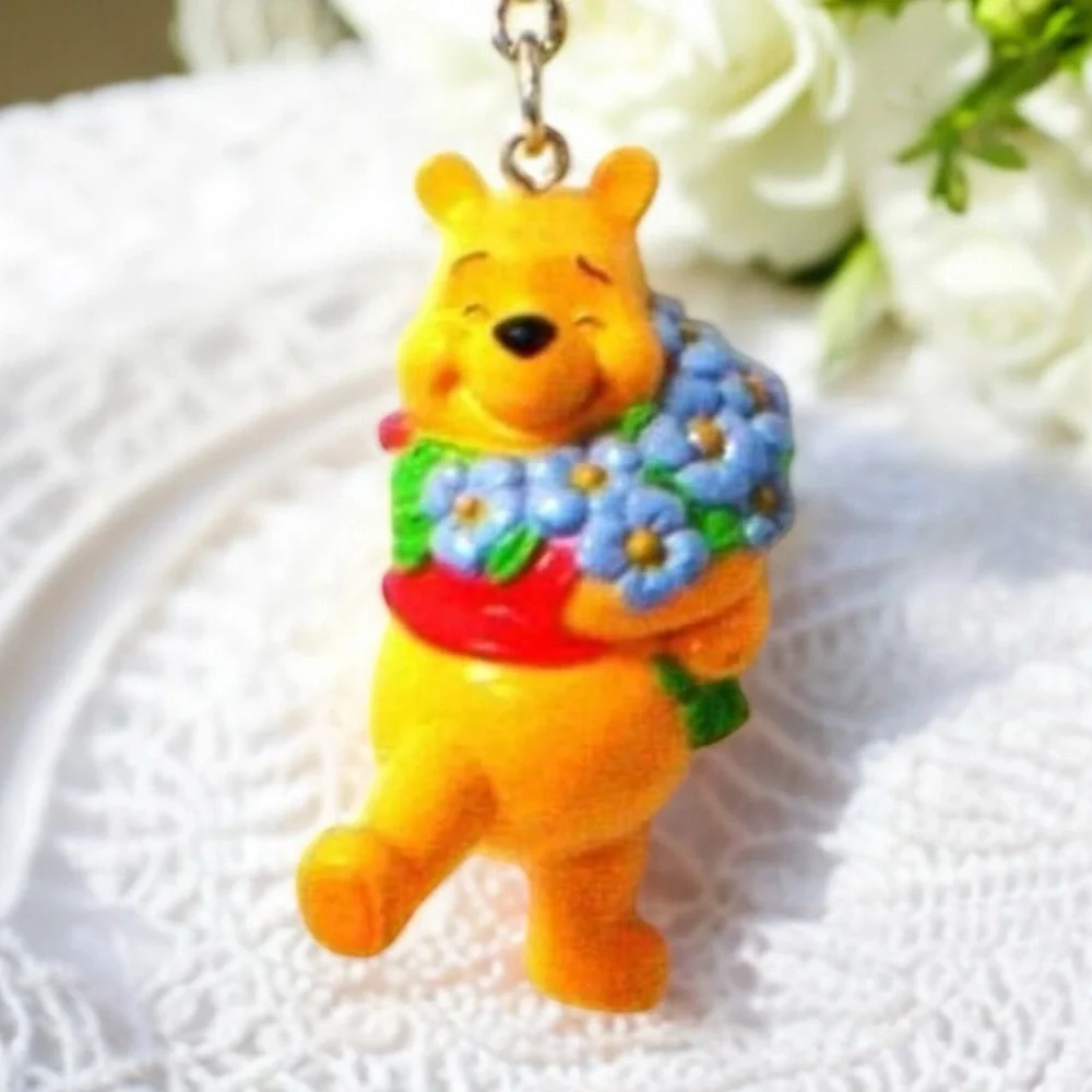 Disney Winnie The Pooh PVC Figural Key Ring , Yellow